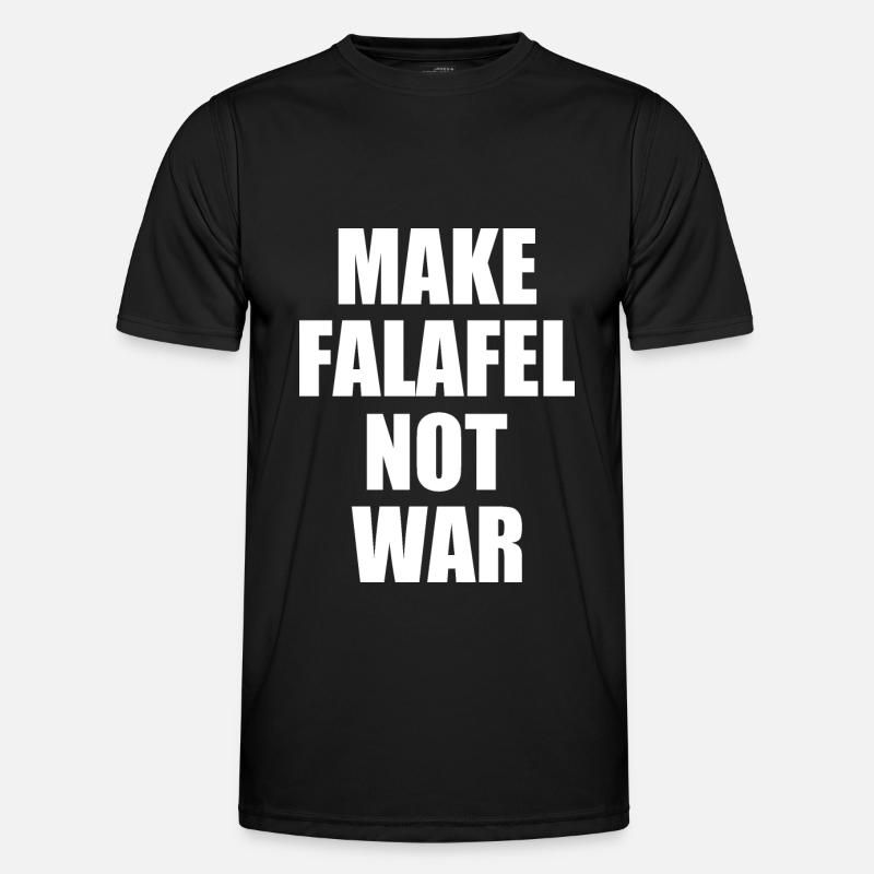 Make falafel not war - Men's Functional T-Shirt - black