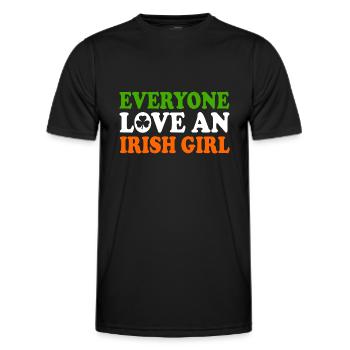 everyone loves an irish girl - Männer Funktions-T-Shirt - Schwarz - Vorne - AI Model Male 178 dark (178cm)