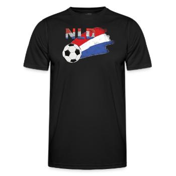 Flag Holland - Men's Functional T-Shirt - black - Front - AI Model Male 178 dark (178cm)