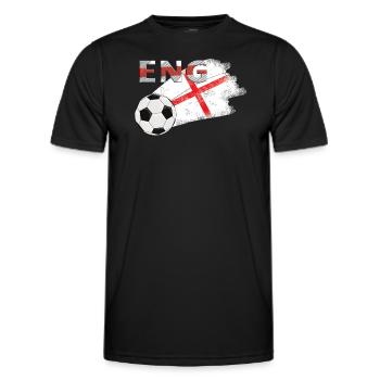 Fahne England - Männer Funktions-T-Shirt - Schwarz - Vorne - AI Model Male 178 dark (178cm)