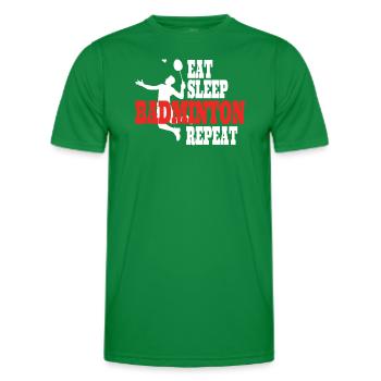 Conception d’idée cadeau de joueur de badminton - T-shirt sport Homme - vert - Devant - AI Model Male 178 dark (178cm)