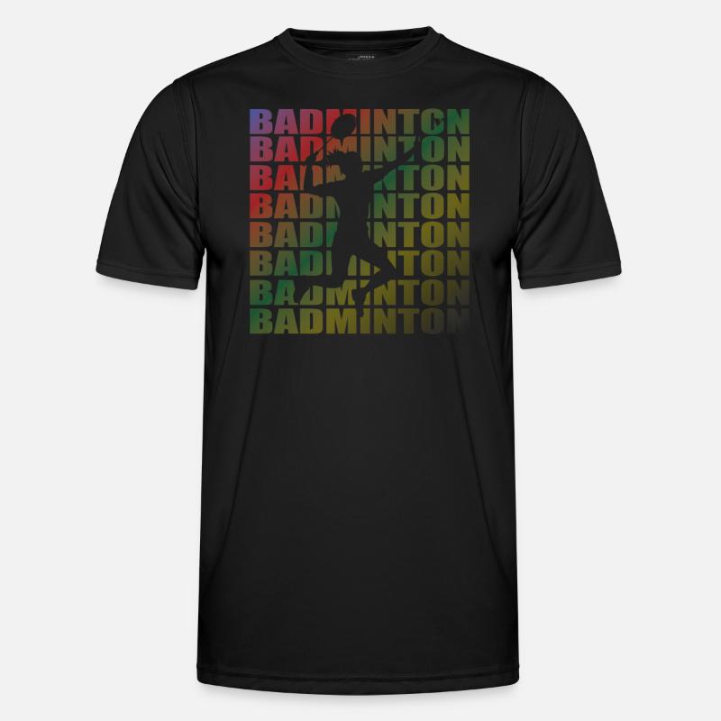Badminton Player Gift Idea Design - Men's Functional T-Shirt - black