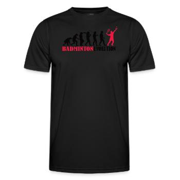 Conception d’idée cadeau de joueur de badminton - T-shirt sport Homme - noir - Devant - AI Model Male 178 dark (178cm)