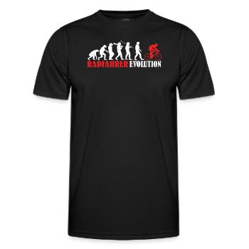 Fahrrad Zubehör Radfahrer Motiv - Männer Funktions-T-Shirt - Schwarz - Vorne - AI Model Male 178 dark (178cm)