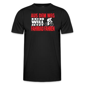 Fahrrad Zubehör Radfahrer Motiv - Männer Funktions-T-Shirt - Schwarz - Vorne - AI Model Male 178 dark (178cm)