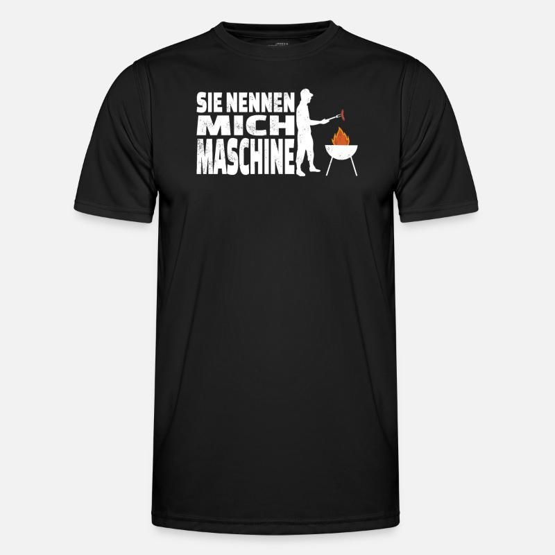 Grillen und Camper Geschenkidee - Männer Funktions-T-Shirt - Schwarz