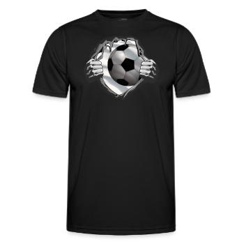 Fußballzubehör Geschenkidee Fußballfan - Männer Funktions-T-Shirt - Schwarz - Vorne - AI Model Male 178 dark (178cm)