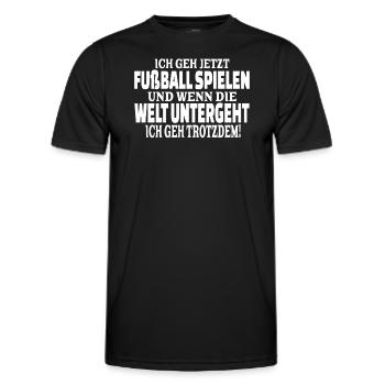 Fußballzubehör Geschenkidee Fußballfan - Männer Funktions-T-Shirt - Schwarz - Vorne - AI Model Male 178 dark (178cm)
