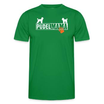 Hundezubehör Pudel Hundebesitzer - Männer Funktions-T-Shirt - Kelly Green - Vorne - AI Model Male 178 dark (178cm)