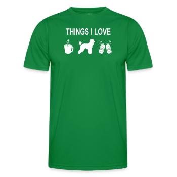 Hundezubehör Pudel Hundebesitzer - Männer Funktions-T-Shirt - Kelly Green - Vorne - AI Model Male 178 dark (178cm)