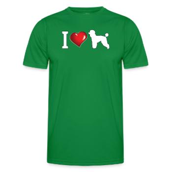 Hundezubehör Pudel Hundebesitzer - Männer Funktions-T-Shirt - Kelly Green - Vorne - AI Model Male 178 dark (178cm)