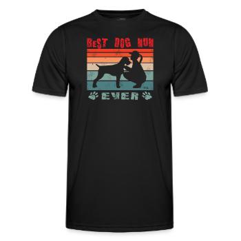 Dogs German Wirehaired Dog Owners - Men's Functional T-Shirt - black - Front - AI Model Male 178 dark (178cm)