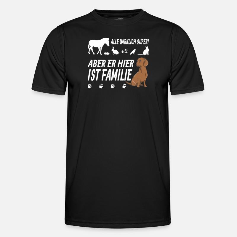 Hund Dackel Hundebesitzer Geschenkidee - Männer Funktions-T-Shirt - Schwarz