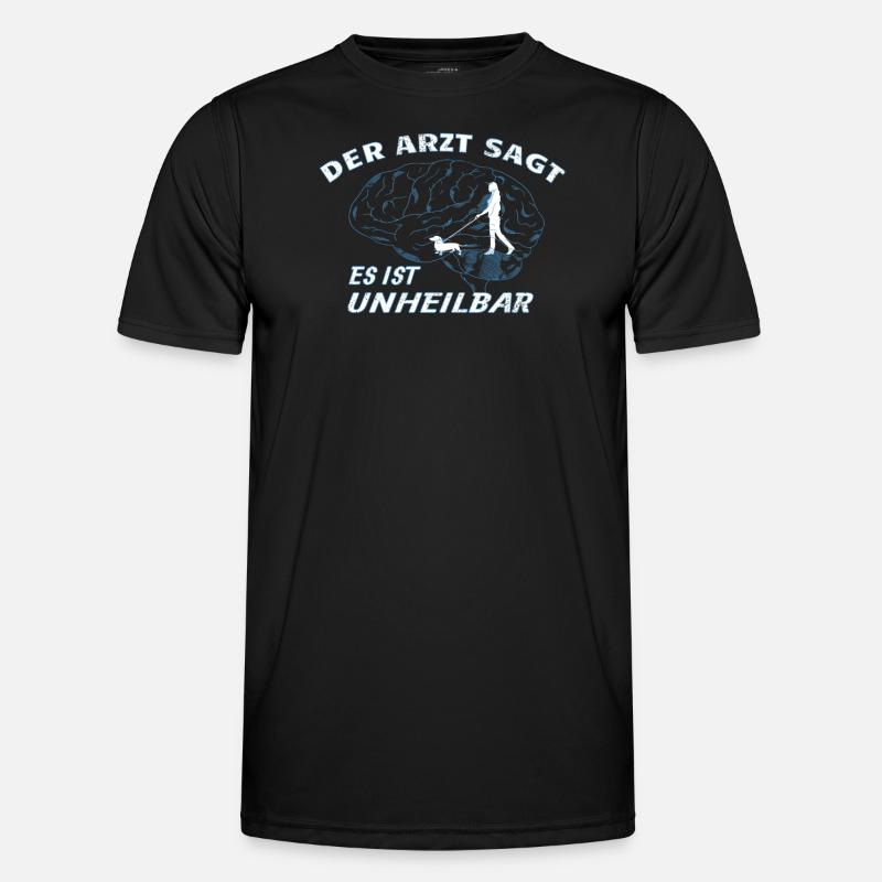 Hund Dackel Hundebesitzer Geschenkidee - Männer Funktions-T-Shirt - Schwarz