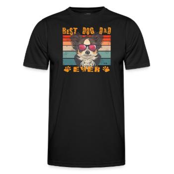 Dog Chihuahua Dog Owner Gechenkidee - Men's Functional T-Shirt - black - Front - AI Model Male 178 dark (178cm)