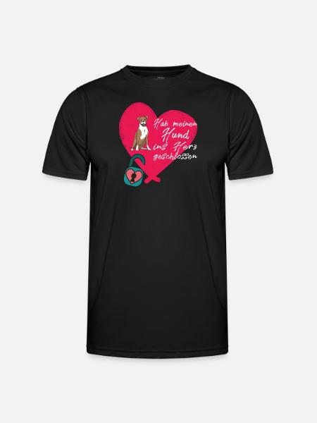 Hund Boxer Hundebesitzer Geschenkidee - Männer Funktions-T-Shirt - Schwarz