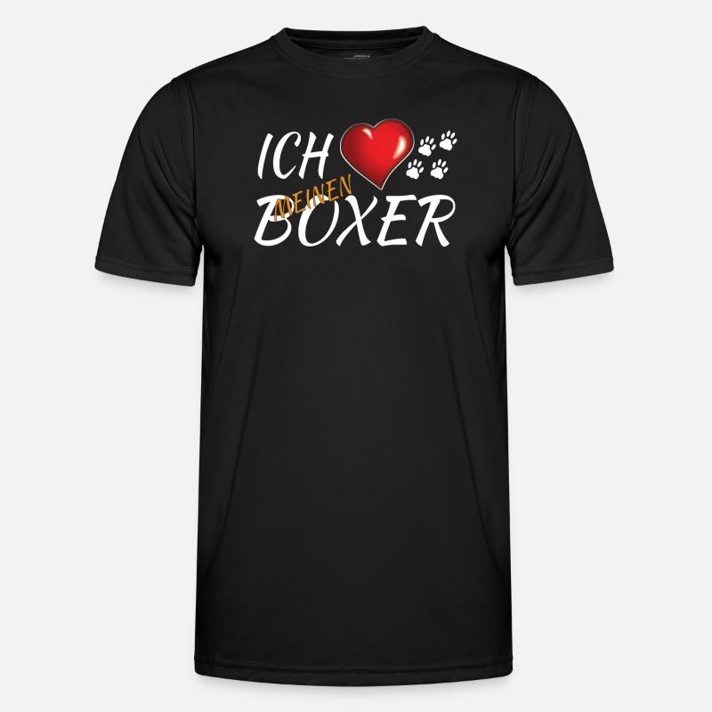 Hund Boxer Hundebesitzer Geschenkidee - Männer Funktions-T-Shirt - Schwarz