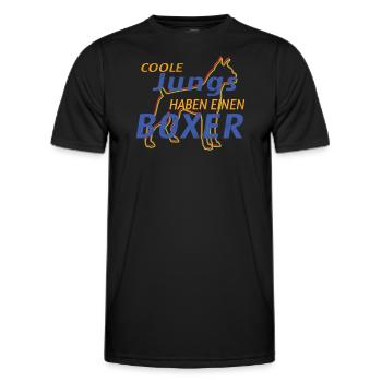 Hund Boxer Hundebesitzer Geschenkidee - Männer Funktions-T-Shirt - Schwarz - Vorne - AI Model Male 178 dark (178cm)