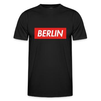BERLIN - Men's Functional T-Shirt - black - Front - AI Model Male 178 dark (178cm)