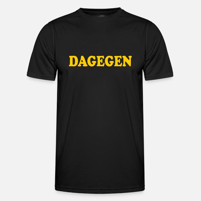 Dagegen - Männer Funktions-T-Shirt - Schwarz