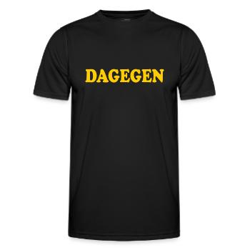 Dagegen - Männer Funktions-T-Shirt - Schwarz - Vorne - AI Model Male 178 dark (178cm)