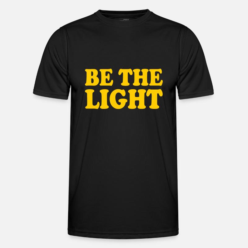 Be the light - Männer Funktions-T-Shirt - Schwarz