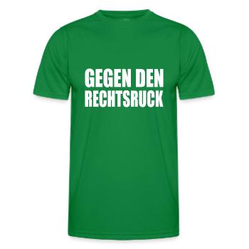 Against the shift to the right - Men's Functional T-Shirt - kelly green - Front - AI Model Male 178 dark (178cm)
