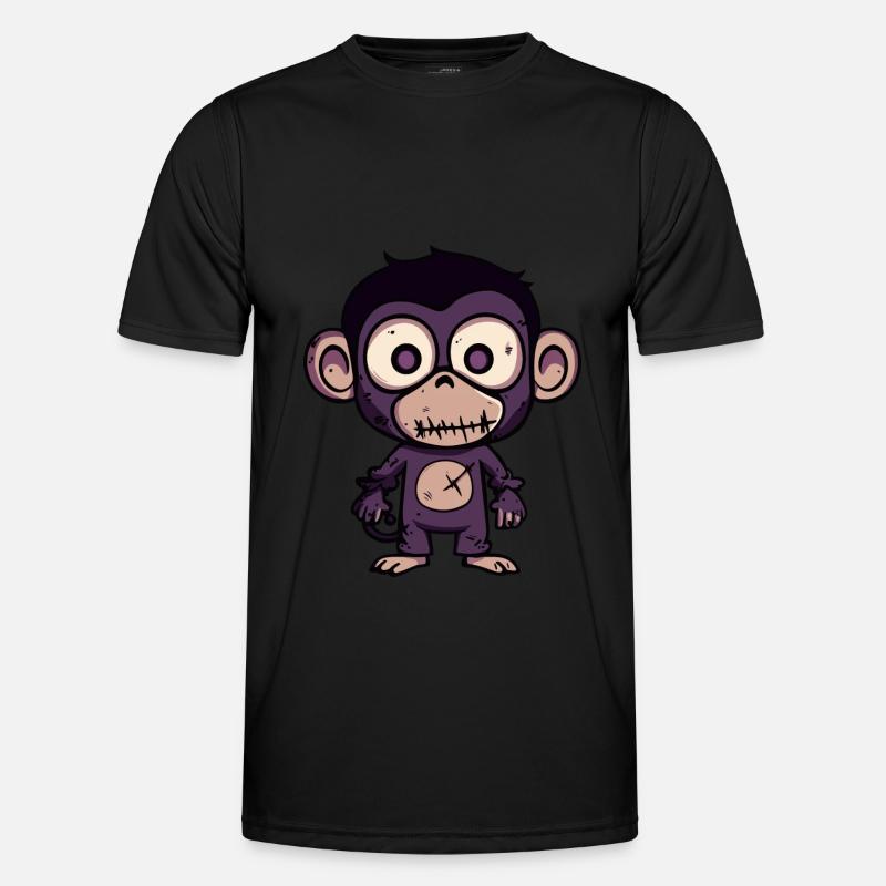 Monkey Halloween Zombie - Men's Functional T-Shirt - black