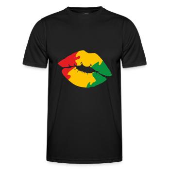 Juneteenth Day 1865, Jour de la Liberté Amérique Africaine - T-shirt sport Homme - noir - Devant - AI Model Male 178 dark (178cm)