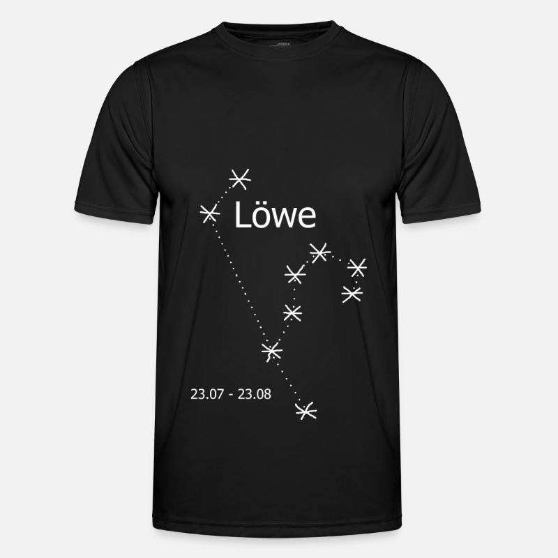 Sternbild Löwe - Männer Funktions-T-Shirt - Schwarz