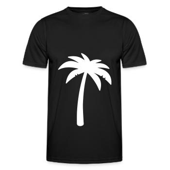 palm symbol - Men's Functional T-Shirt - black - Front - AI Model Male 178 dark (178cm)