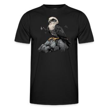 Hawk Bird Bird of Prey - Men's Functional T-Shirt - black - Front - AI Model Male 178 dark (178cm)