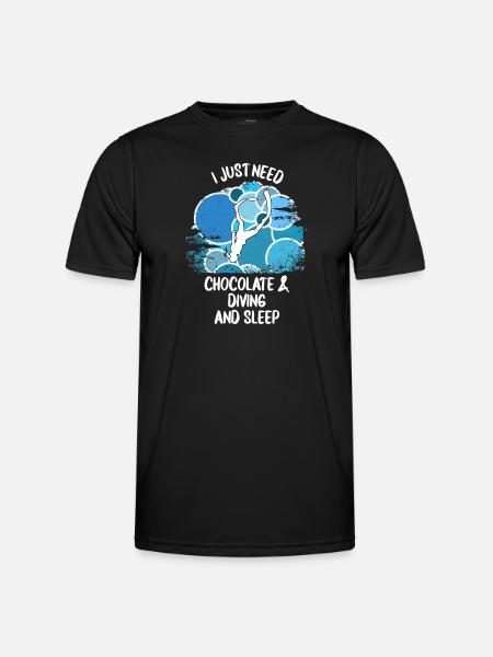 Divers Scuba Diving Scuba Diving Scuba Diving - Men's Functional T-Shirt - black