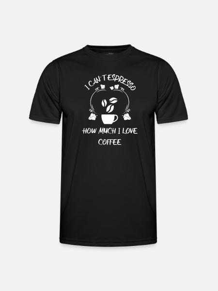Kaffee Espresso Käffchen - Männer Funktions-T-Shirt - Schwarz