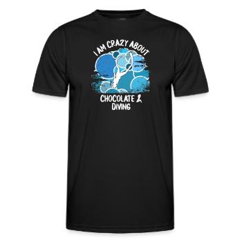Divers Scuba Diving Scuba Diving Scuba Diving - Men's Functional T-Shirt - black - Front - AI Model Male 178 dark (178cm)