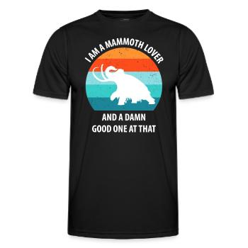 Drôle de mammouth de l’âge de pierre de l’âge de glace Design préhistorique - T-shirt sport Homme - noir - Devant - AI Model Male 178 dark (178cm)