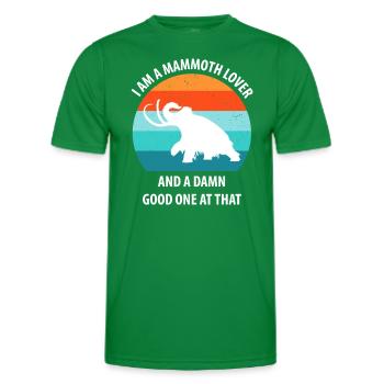 Funny Mammoth Stone Age Ice Age Design Prehistoric - Men's Functional T-Shirt - kelly green - Front - AI Model Male 178 dark (178cm)