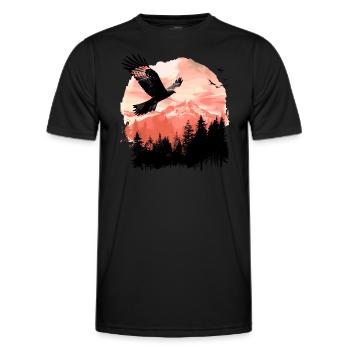 Milan royal oiseau oiseau de proie - T-shirt sport Homme - noir - Devant - AI Model Male 178 dark (178cm)