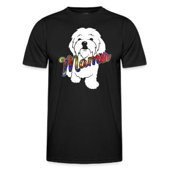 Maltese Maltese Mama - Men's Functional T-Shirt - black - Front - AI Model Male 178 dark (178cm)