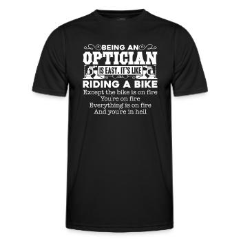 Optician Being An Optician Is Easy - Men's Functional T-Shirt - black - Front - AI Model Male 178 dark (178cm)
