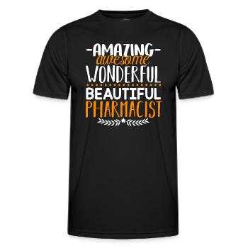 Pharmacist Beautiful Pharmacist - Men's Functional T-Shirt - black - Front - AI Model Male 178 dark (178cm)