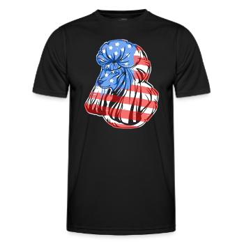 Poodle Poodle Flag - Men's Functional T-Shirt - black - Front - AI Model Male 178 dark (178cm)
