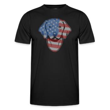 Rhodesian Ridgeback Rhodesian Ridgeback Flag - Men's Functional T-Shirt - black - Front - AI Model Male 178 dark (178cm)