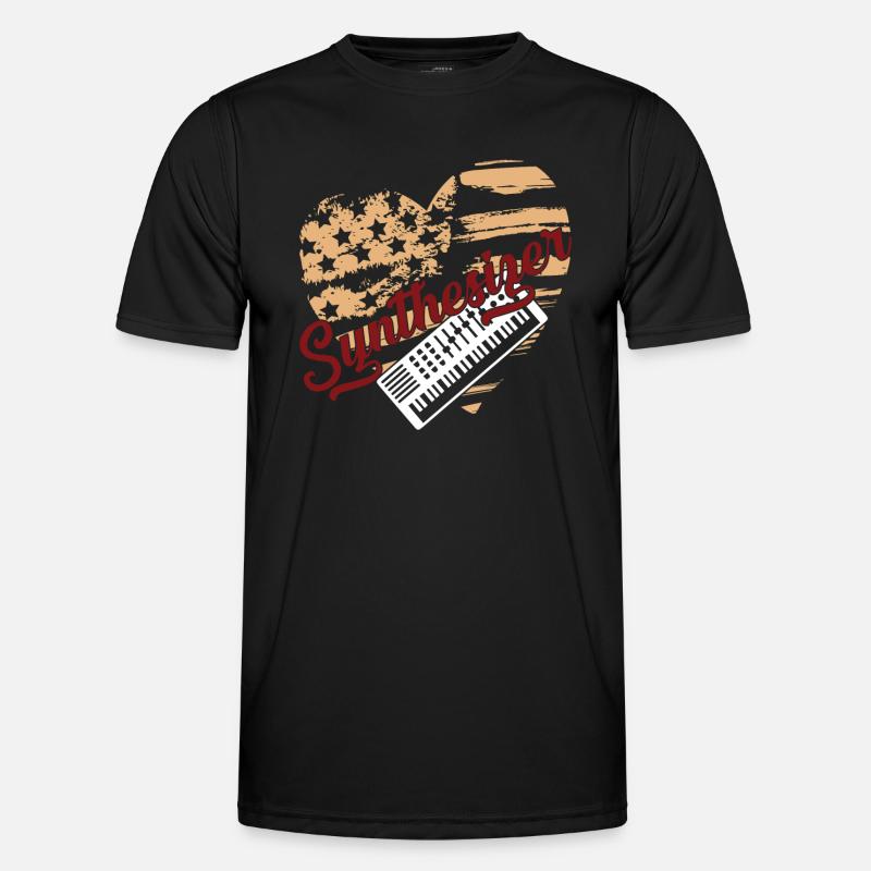 Synthesizer Synthesizer Flag Men's Functional T-Shirt