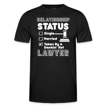 Lawyer Lawyer Relationship Status - Men's Functional T-Shirt - black - Front - AI Model Male 178 dark (178cm)