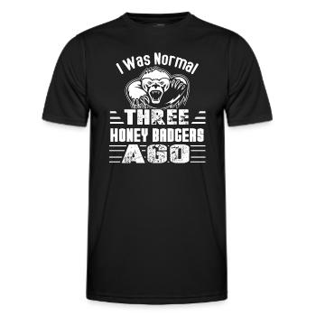 Honey Badger Normal 3 Honey Badgers Ago - Men's Functional T-Shirt - black - Front - AI Model Male 178 dark (178cm)