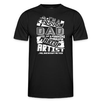 Makeup Artist Proud Makeup Artist Dad - Men's Functional T-Shirt - black - Front - AI Model Male 178 dark (178cm)