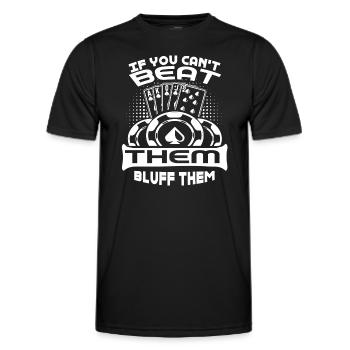 Poker Poker Player Bluff Them - Men's Functional T-Shirt - black - Front - AI Model Male 178 dark (178cm)