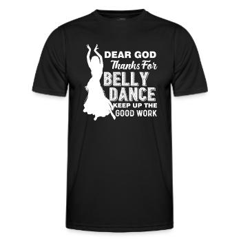 Belly Dance Thanks God For Belly Dance - Men's Functional T-Shirt - black - Front - AI Model Male 178 dark (178cm)