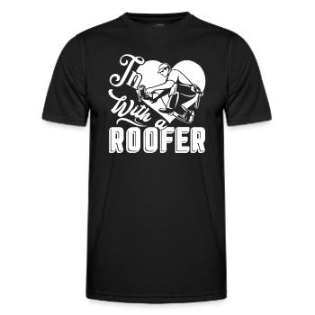 Roofer In Love With A Roofer - Men's Functional T-Shirt - black - Front - AI Model Male 178 dark (178cm)